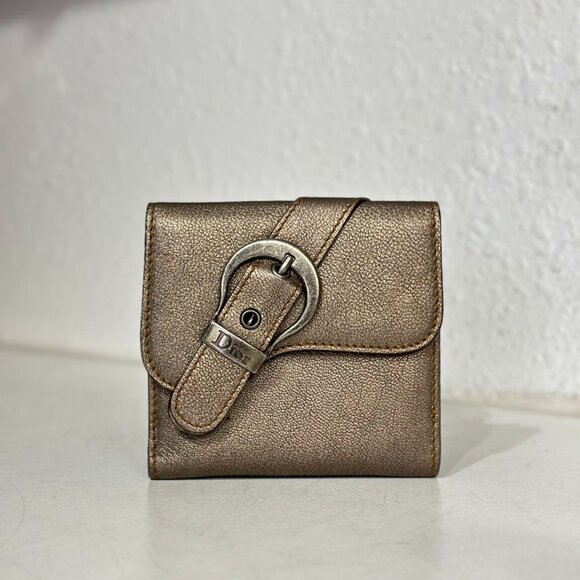 Dior Handbags - Dior Brown Leather Small Wallet